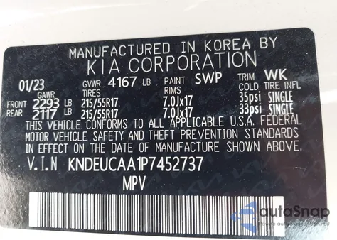 2023 Kia Seltos S из США, поврежденный, VIN KNDEUCAA1P7452737